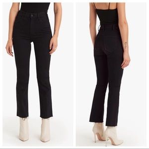 Mother 28 denim Jeans THE HUSTLER ANKLE FRAY Not Guilty Black